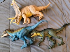 Big Jurassic World Toy Dino Lot Indominus T- Rex Mosasaurus Raptors Triceratops
