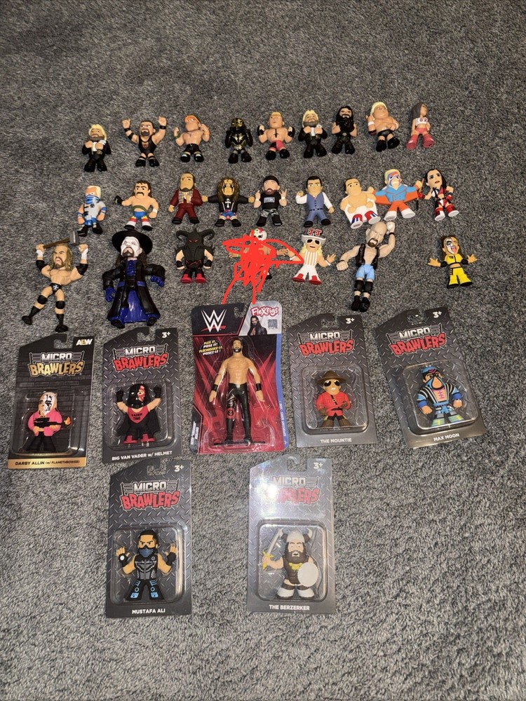 Micro Brawler Lot With Other Rare Figures