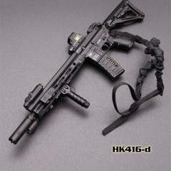 1/6 Scale HK416 Assault Rifle Weapon Gun Model For 12” Male Action Figure Body