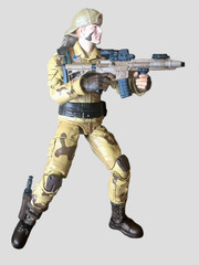 HIYA Toys, GI Joe Dusty 4″ inch Figure Loose custom Weapons and Access.