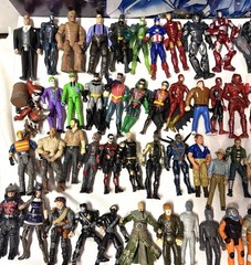 HUGE 4″ Action Figure Lot Of 68 No Duplicates Vtg 85′ Marvel DC Battlestar READ