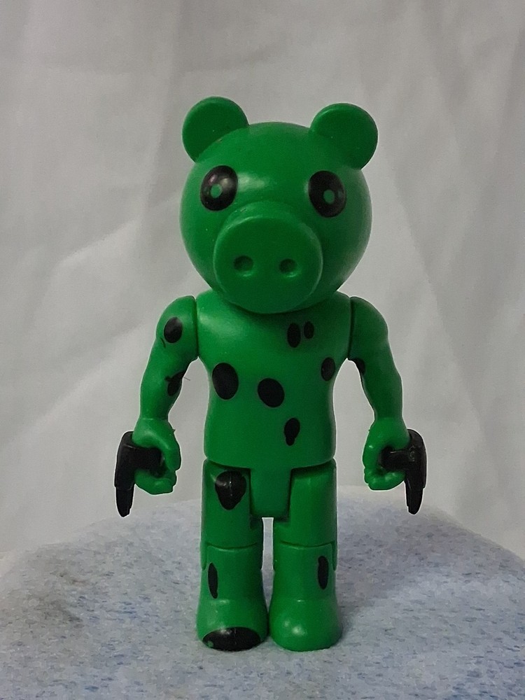 ROBLOX PIGGY Action Figure Toy Dinopiggy Articulated Buildable Green Loose 3.5”