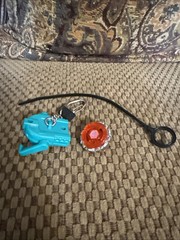 2010 Basic Fun Collectible Beyblade Metal Fusion Dark Bull Mini Key Chain Set