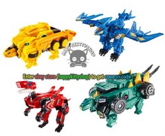 4in1 Quantum Heroes Dinoster Guardians Metatron Dinosaurs Robot Combiner Figure
