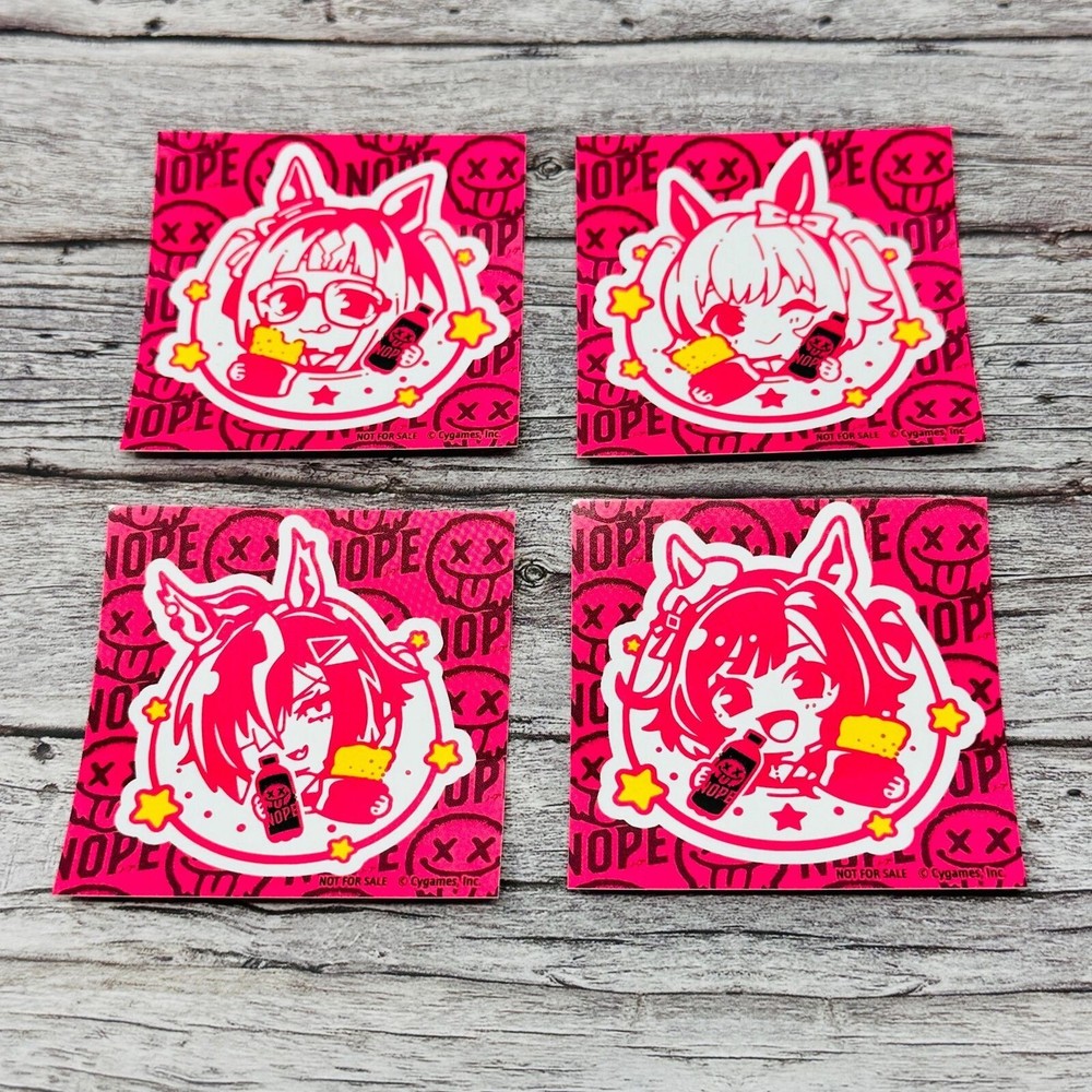 Uma Musume x NOPE Sticker Complete Set of Four Official Japan Import US Seller