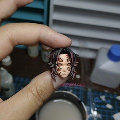 1/12 Demon Slayer Kokushibo Male Head Carving For 6″ Romankey VTOYS Figure Body