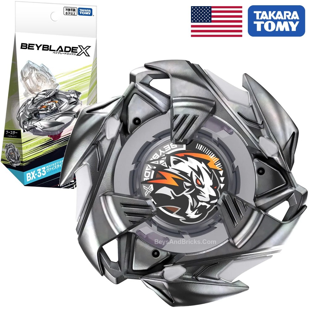 TAKARA TOMY Booster Weiss Tiger 3-60U Beyblade X Booster BX-33 – USA SELLER!