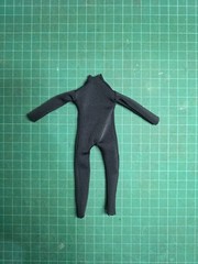 Handmade 1/12 Black Body suit for Action Figure Body Notaman (No Figure,Unbrand)