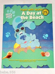 BLUE’S CLUES PAINT WITH WATER COLORING BOOK – A DAY A THE BEACH – FROM 1999