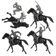 BMC Classic Marx Civil War Cavalry – 16pc Charcoal Gray Plastic Figure Playset