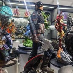 40cmH The Avengers Captain America Figure Model Statues Ornament Collection Gift