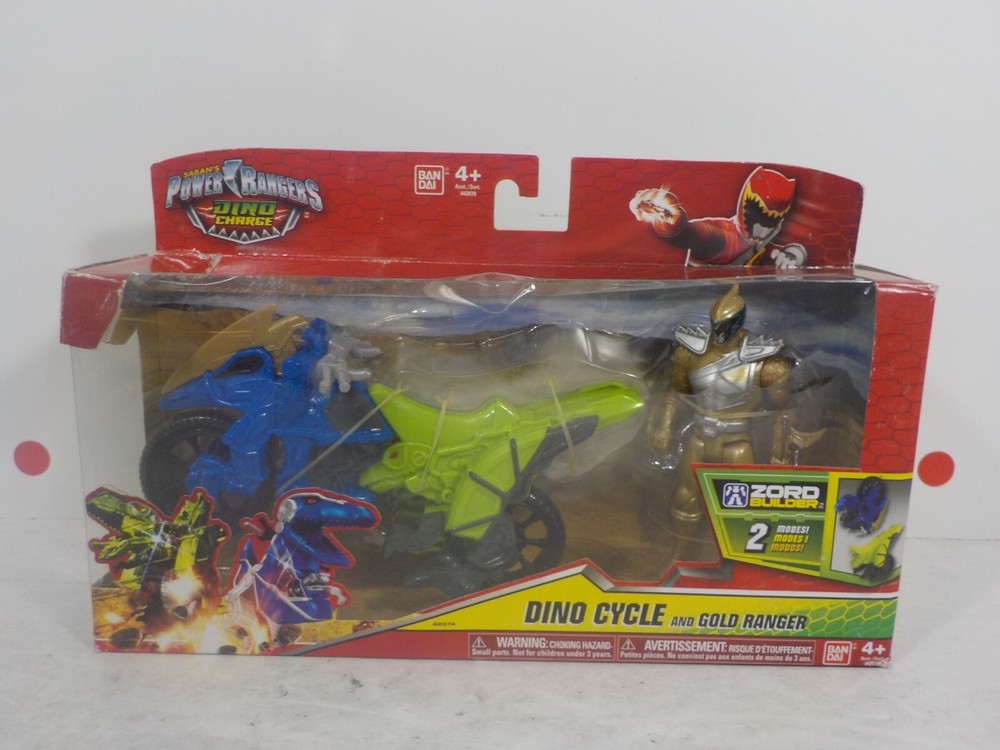 N A415 Power Rangers Dino Charge Dino Cycle & Gold Ranger Zord Builder (A)