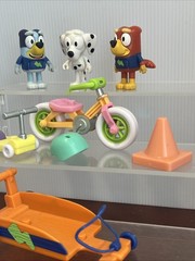 Bluey Playtime Adventures Bike Scooter Go Kart Figure Lot Set Bingo Chloe Rusty