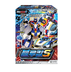 Metal Cardbot S Season 2 Blue Cop Transformer Robot Police Car Figure Toy