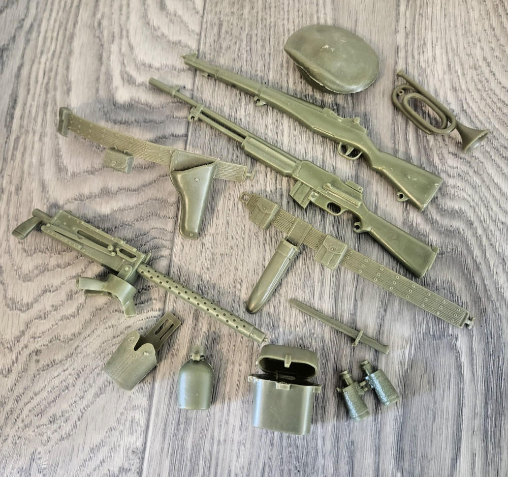 1960s Buddy Charlie / Stony Smith 12″ Figure Accessories Weapons Lot Marx