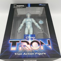 Diamond Select Toys TRON Tron Action Figure Plastic White Blue w/ Disc Boxed