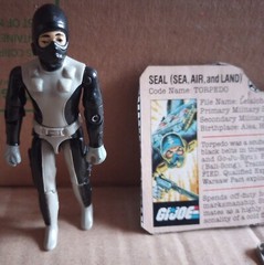 GI Joe Torpedo Action Figure With File Card Weapon Flippers Hasbro 1983 VTG G.I.