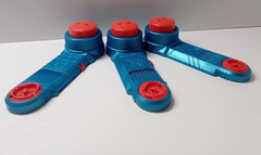 3 Akedo Ultimate Arcade Warriors Red/Blue Controller Base Button Bash Battle