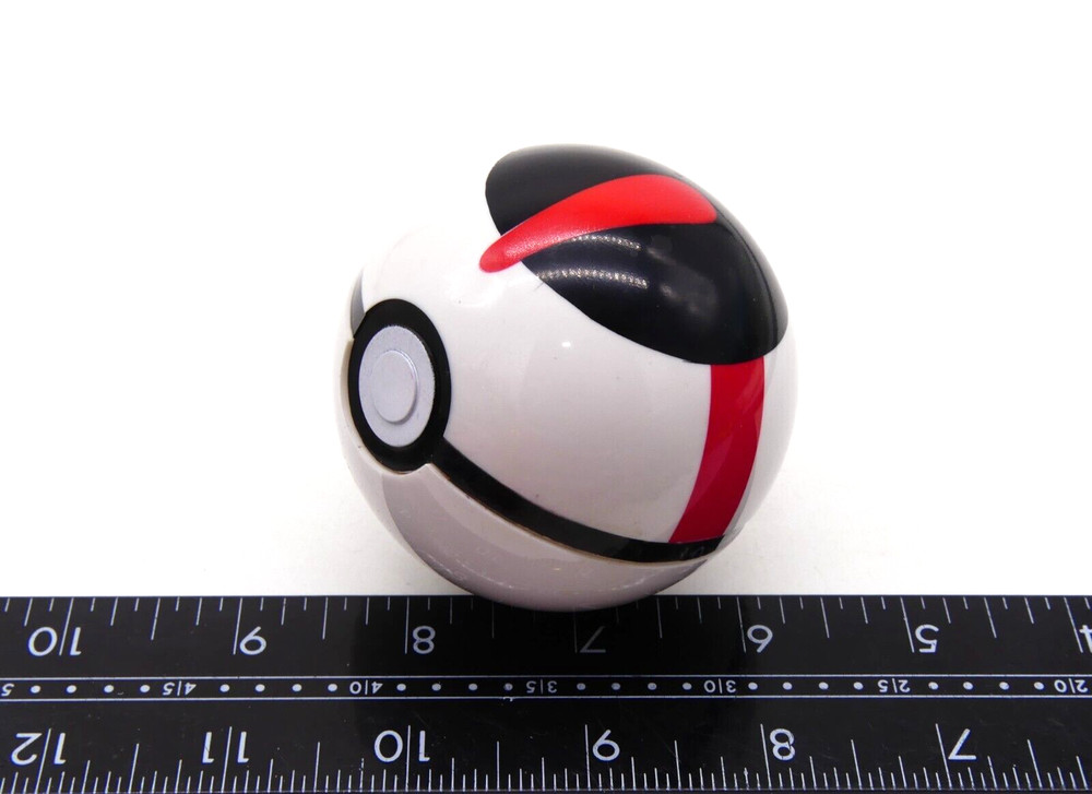 Pokemon Pokeball Pop Action Red Black White Timer Ball Plastic Toy