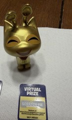 Neopets Phatmojo Gold Aisha Secret Rare Chase Figure w/Unused Virtual Prize Code