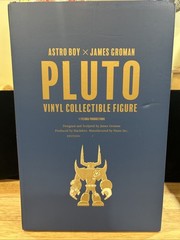 Astro Boy x JAMES GROMAN Signed Pluto Sofubi Black Blank Edition