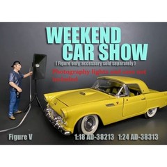 1PC 1/18 American Diorama Car Show Photographer Buyer Handmade Figure Car Decor