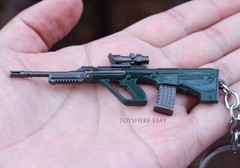 Mini gun AUG Assault Rifle full metal keychain toy gift 9cm