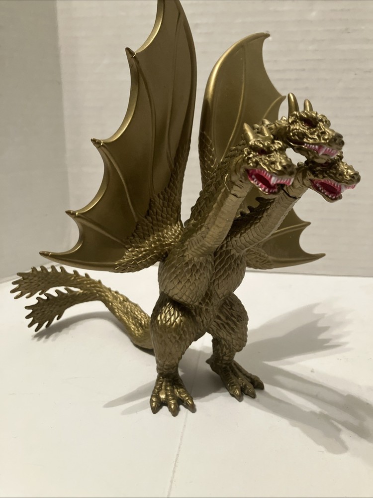Bandai 2014 King Ghidorah 6.5″ Figure Toho Godzilla 3 Headed Golden Dragon Kaiju