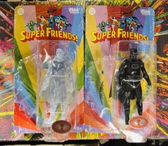 McFarlane Super Friends DC Batman Phantom Zone / Crystal Superman Red Platinums
