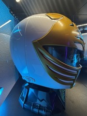 White Ranger Helmet SIGNED Jason David Frank Power Rangers Lightning Collection