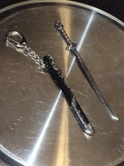 Set Of 7 Ancient Swords And Scabbards Model Keychain Accessory Set Brand New