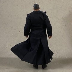PB-MF-LTC2-BLK: Custom Black Fabric Long Coat for 7″ McFarlane WWE Action Figure