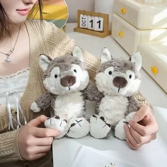 Grey Wolf Toy Soft Stuffed Animal Pillow Gift