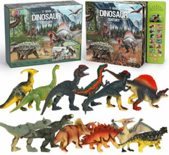 Dinosaur Toys with Sound Books Dino Animal Figures Toy,Q & A Sound Book For Kids