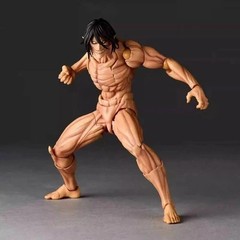 New Revoltech Amazing Yamaguchi Eren Jaeger Attack on Titan Action Figure Anime