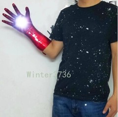 1:1 Iron Man Wearable Right+Left Hand Arm Replica LED Light Gloves Cosplay 1Pair