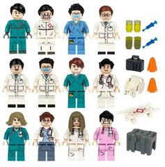 12 Medical Figures Nurse Figure Doctor Figure Nurse Figurine Doctor Figurine SET