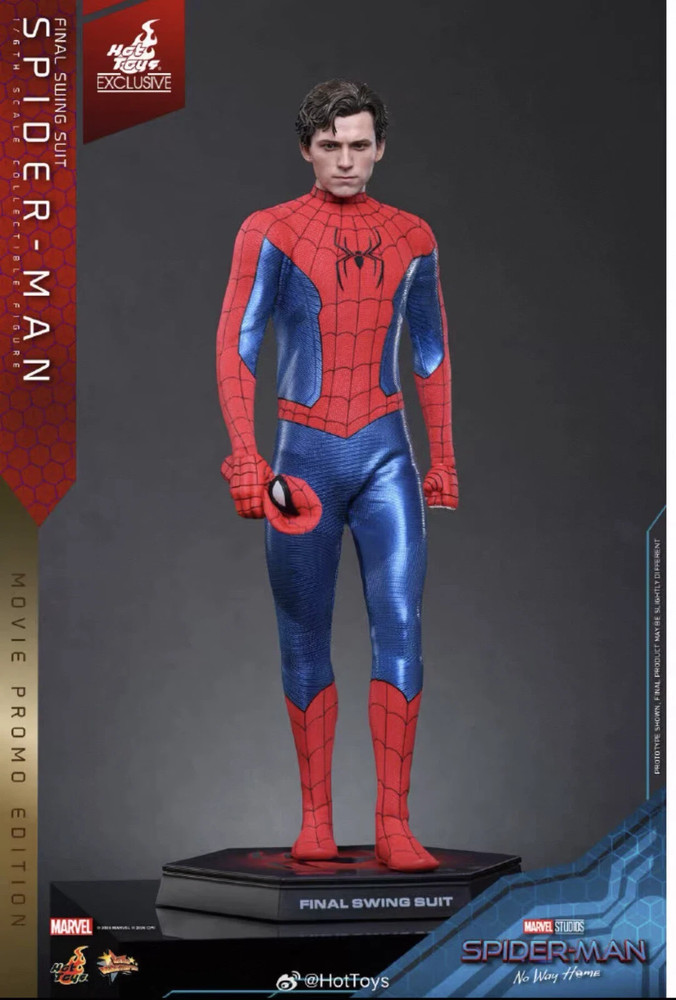 New Hot Toys MMS862 Spider-Man No Way Home Final Swing Suit Movie Promo VER