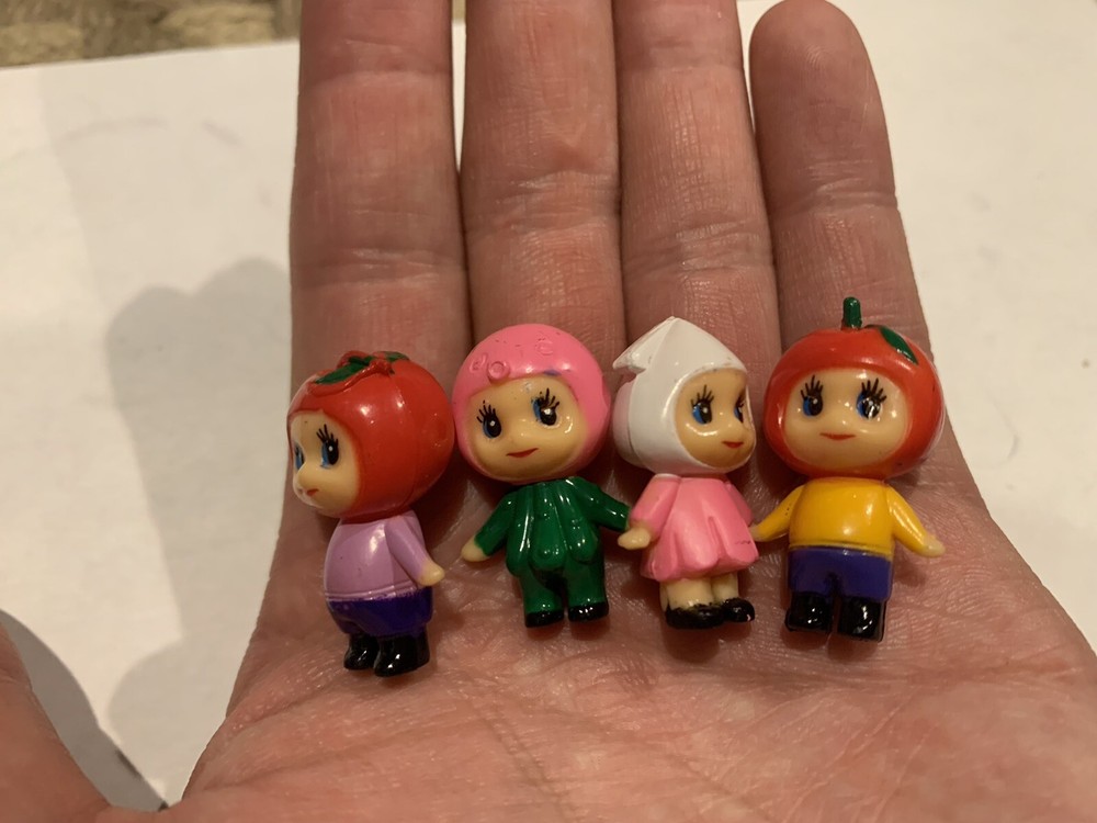 Kewpie Mini Figures Apples Squid Octopus 4x