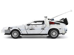 DMC DeLorean Time Machine Brushed Metal (Frost Version) with Lights “Back to the