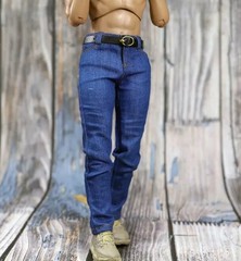 1/6 Men’s Jeans Pants Belt Set For 12″ Male Figure Hot Toys Worldbox TBLeague