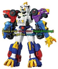Dino Core 8 Figure Set D-Buster Tyranno Saber Stego Dinosaurs Combiner Robot Toy