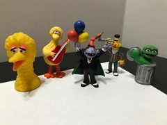 Vintage 1980’s Sesame Street PVC Figure Cake Topper Lot X 9 Pieces
