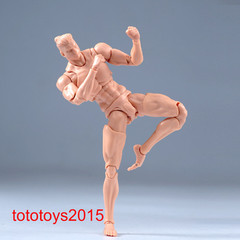 Romankey 1/12 Yellow Super Flexible Man Body 6”Joint Action Figure model Doll