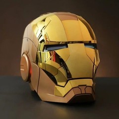 1:1 MK5 New Iron Man Matte Full Gold Helmet Wearable Mask Voice-control Gifts