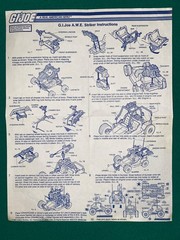 GI JOE Vintage BLUEPRINTS INSTRUCTIONS sheet A.W.E. STRIKER 1985