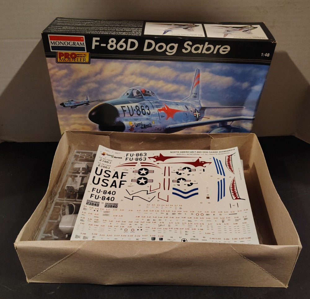F-86D Dog Sabre Plane 1/48 Scale MONOGRAM Model Kit NEW Unbuilt