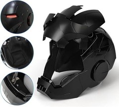 Iron Man MK5 Black 1:1 Helmet Wearable Voice-control Open&Close Cosplay boxed