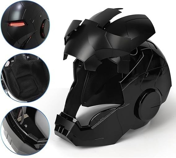 Iron Man MK5 Black 1:1 Helmet Wearable Voice-control Open&Close Cosplay boxed