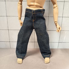 1/6 Scale DARK BLUE DENIM JEANS Pants for 12″ Figure Doll Casual Fashion GI JOE